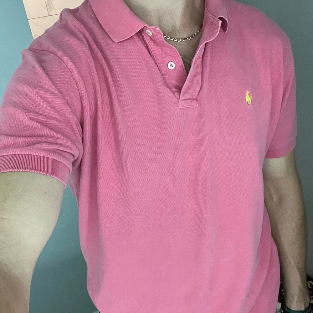 Ralph Lauren Pink Polo Shirt for Men